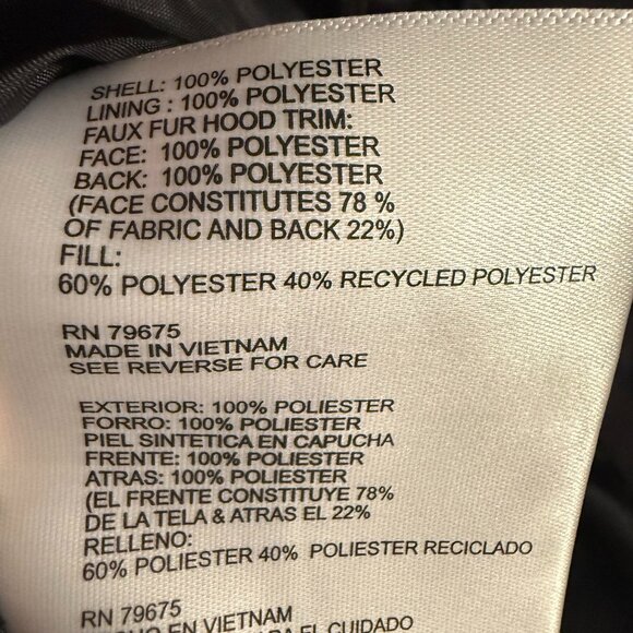 MICHAEL KORS BIG GIRL HEAVY PUFFER JACKET COAT BLACK 10 / 12 HOODED BELTED - Picture 7 of 7